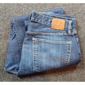 Lucky Brand Men Blue Jeans 329 Classic Straight Leg 36 X 34 Dark Wash Casual
